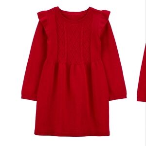 Carters Red Toddler Sweater Dress